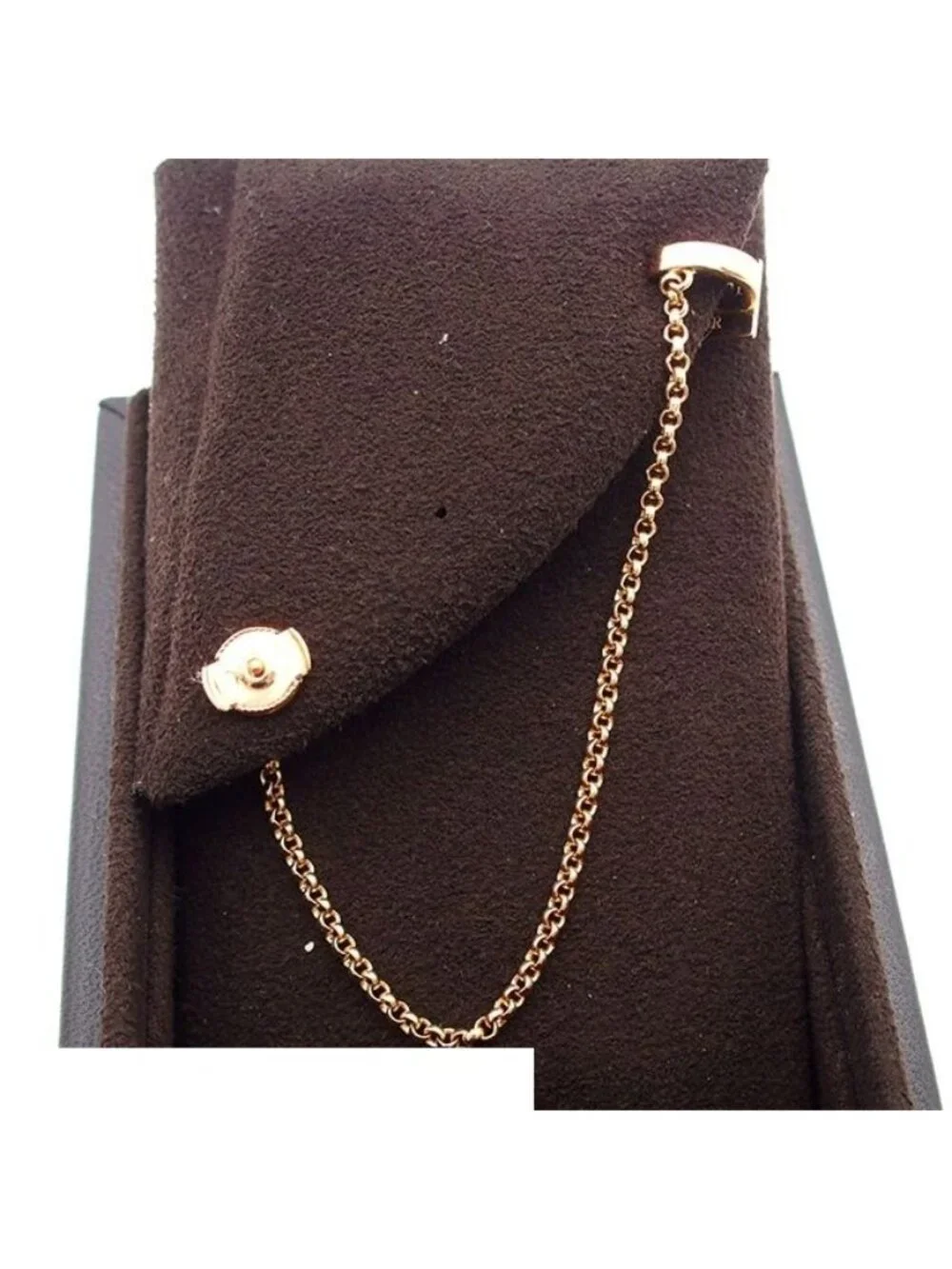 Hermes Clou d'H Chain Cuff Pink Gold 18K Right Ear Earrings